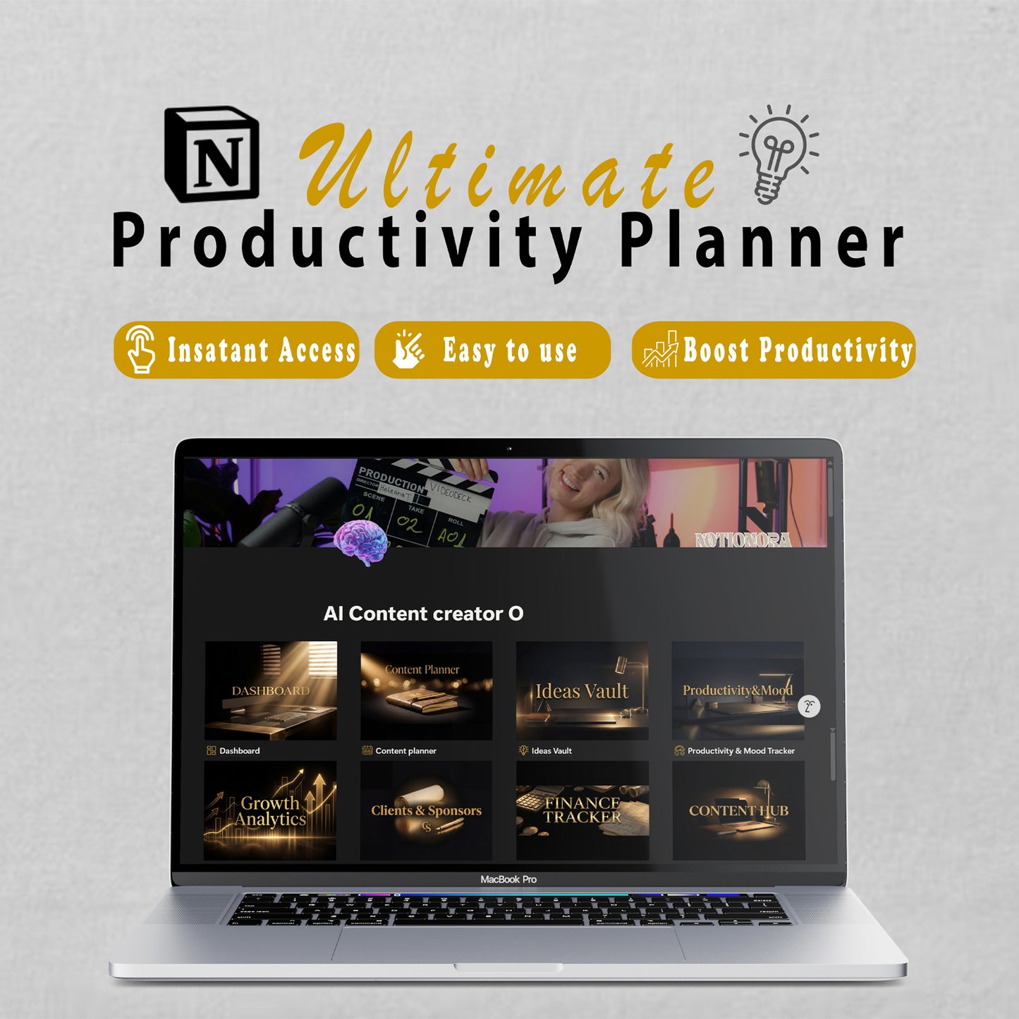 Best Notion Template for Content Creators – All-in-One Creator System - NOTIONORA