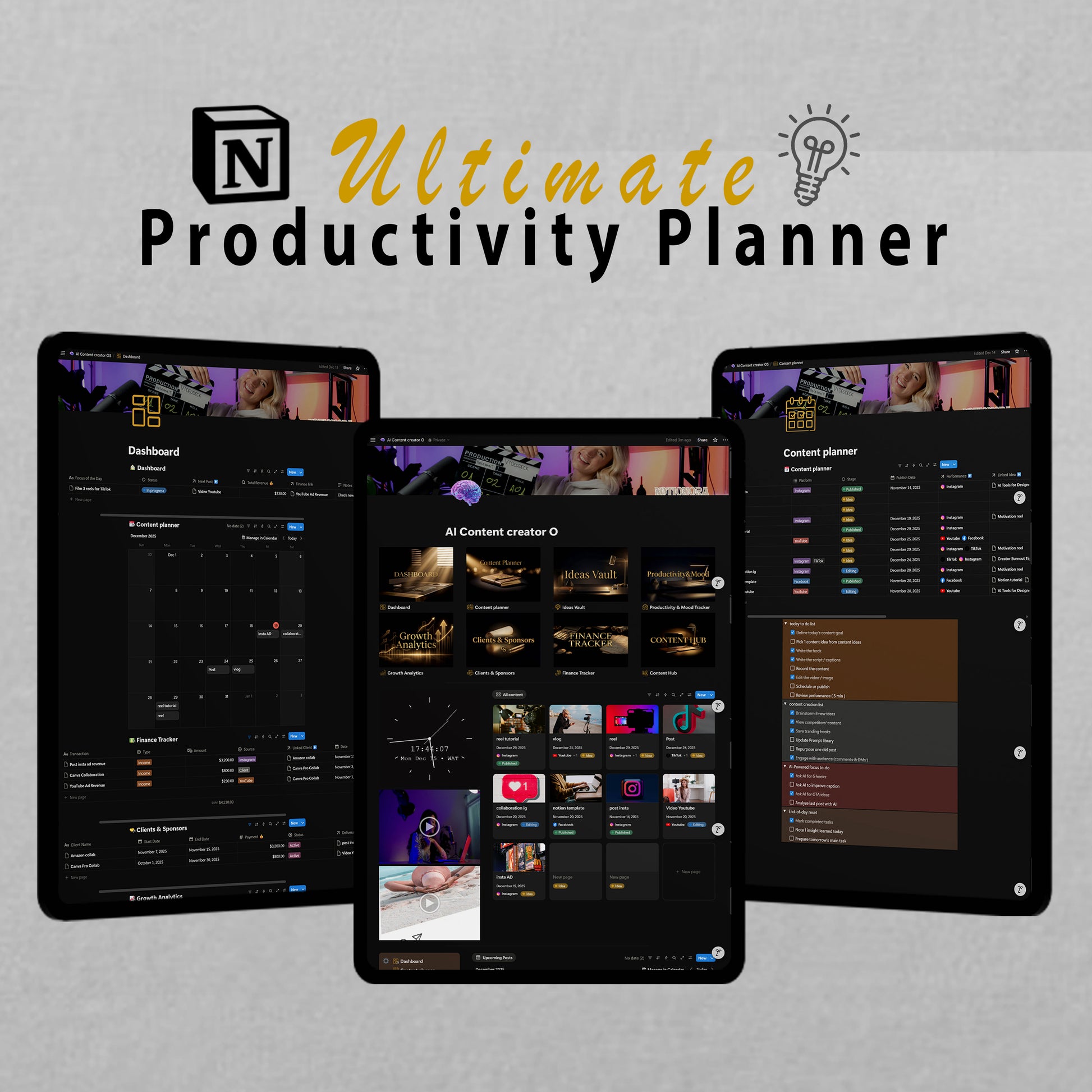 Best Notion Template for Content Creators – All-in-One Creator System - NOTIONORA